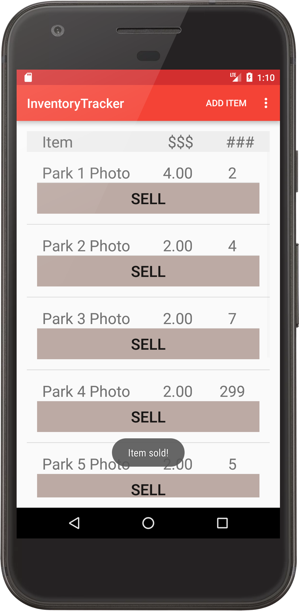 inventory tracker android app screenshot